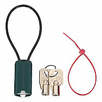 Soporte Llave d/Bloqueo,Tam 4pulg.,Negro