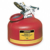 Bidón de Seguridad para Desechos Color Rojo , Material de Polietileno , 2 gal. , Corrosivos , Inflamables