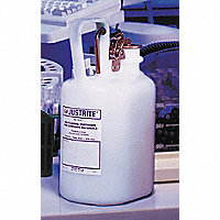 Bidón de Seguridad para Desechos Color Blanco , Material de Polietileno , 1 gal. , Corrosivos