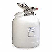 Lata de Grifo de Seguridad Tipo I Color Blanco , Material de Polietileno , 2-1/2 gal. , Corrosivos