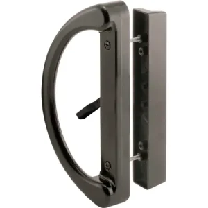 Primeline Products C 1224 Sliding Glass Door Handle, Black, Mortise Style