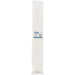 Global Industrial™ 24" Cable Zip Ties, Natural w/UV, 175 lb, 100 pack